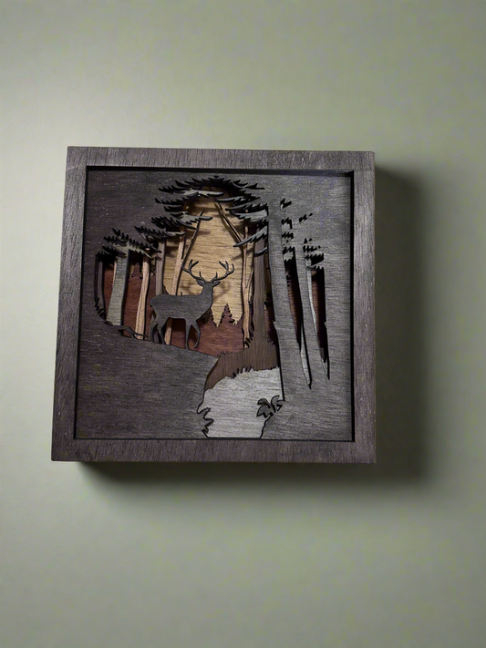 Deer Shadow Box