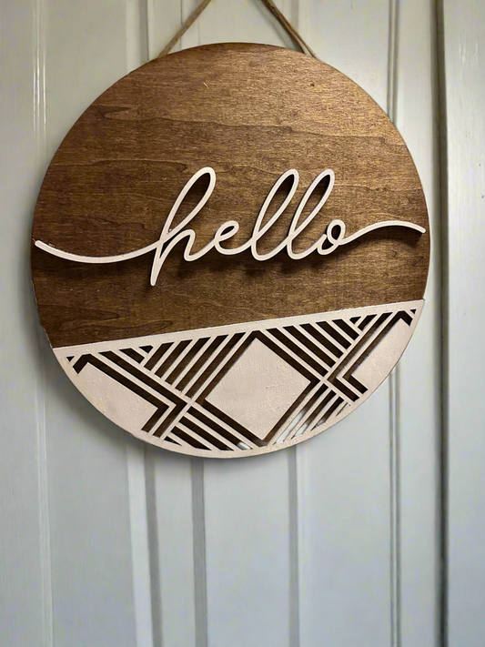 19" Hello Door Hanger