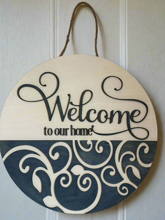 19" Welcome Door Hanger