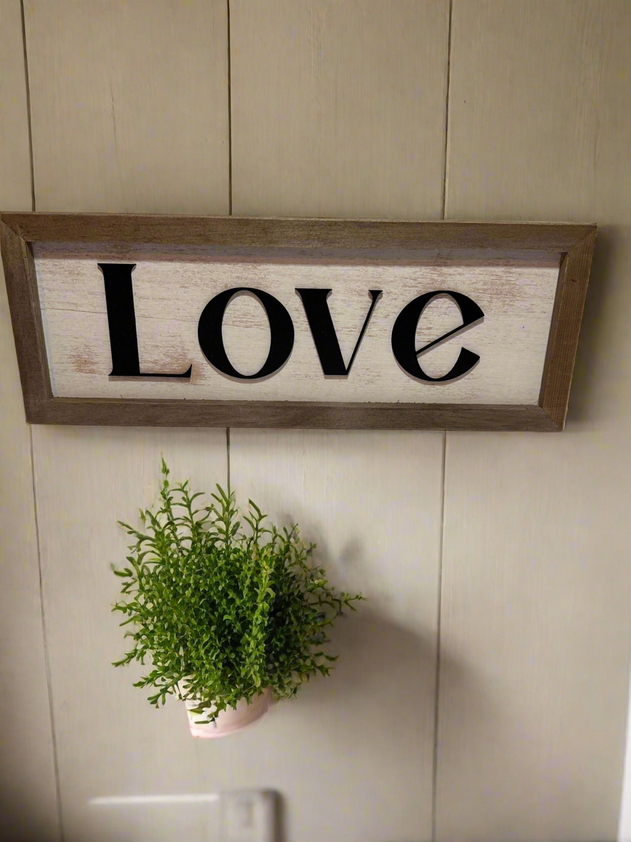“Love” wall sign